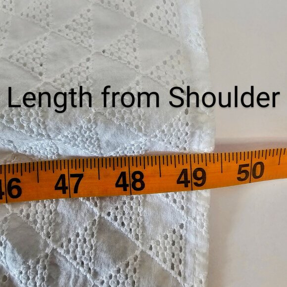 TOMMY‎ BAHAMA EYELET MAXI SLEEVELESS DRESS SZ XL WHITE - Picture 10 of 11